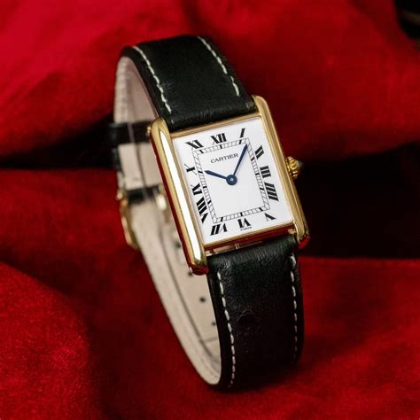 cartier tank watch mens vintage|pre owned cartier tank watches.